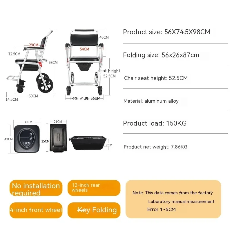 Беременные женщины и пожилые люди сидят в горшке стулья с колесами
