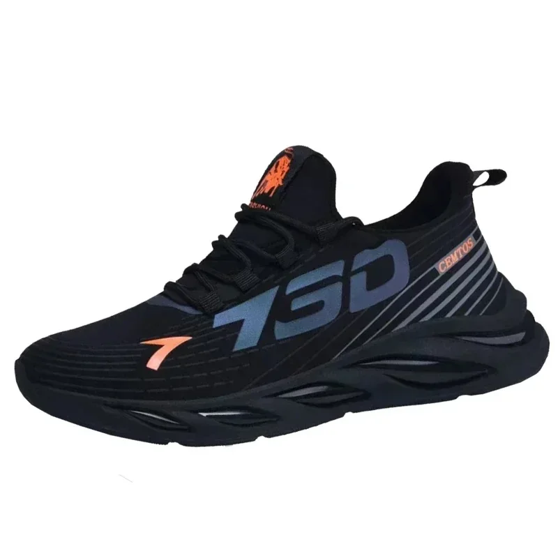 Zapatillas de deporte informales sin cordones a la moda para hombre, zapatillas transpirables para correr, zapatillas de tenis de entrenamiento para caminar al aire libre, ligeras y cómodas