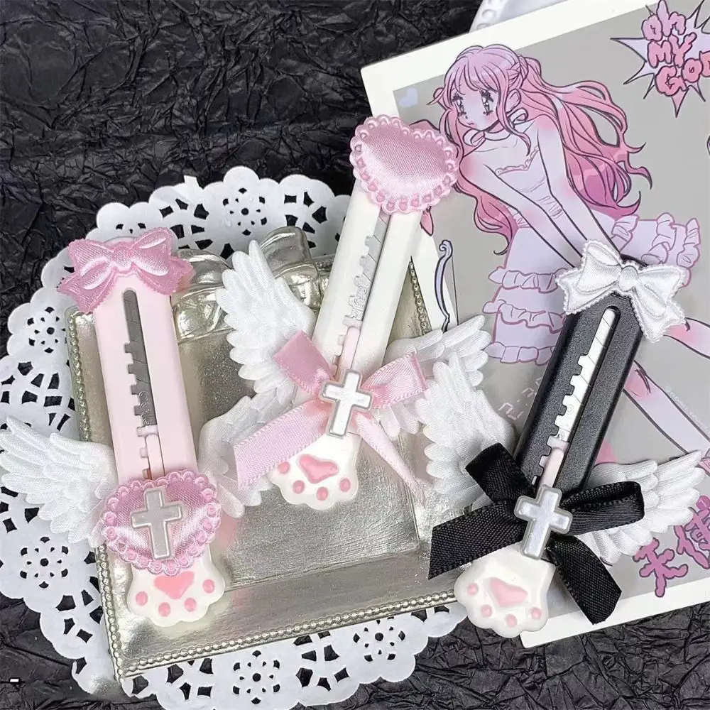Cat's Claw Angel Wings Cutter Mini Utility Cutter Retractable Letter Opener Portable Cute Opener Paper Cutting Tool