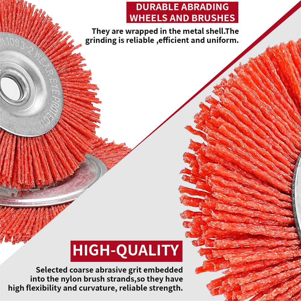 100mm Nylon Rad Pinsel Schleif Draht Schleifen Polieren Pinsel Bench Grinder Für Holz Möbel Metall