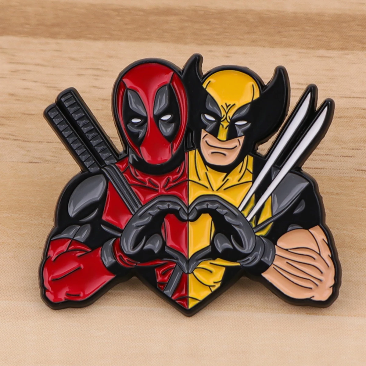 Movie Hero Enamel Pin Love Gesture Lapel Pins for Backpacks Brooches Clothes Badge Cosplay Accessories Best Friends Gift Toys
