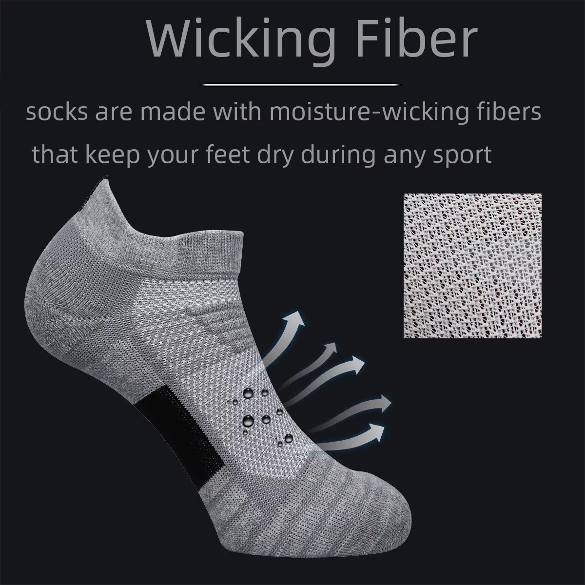 3 Paar Sportsocken für Herren und Damen, kurze Laufsocken, Performance-Knöchelkissen, verschleißfest, rutschfest, Basketball-Freizeitsocken