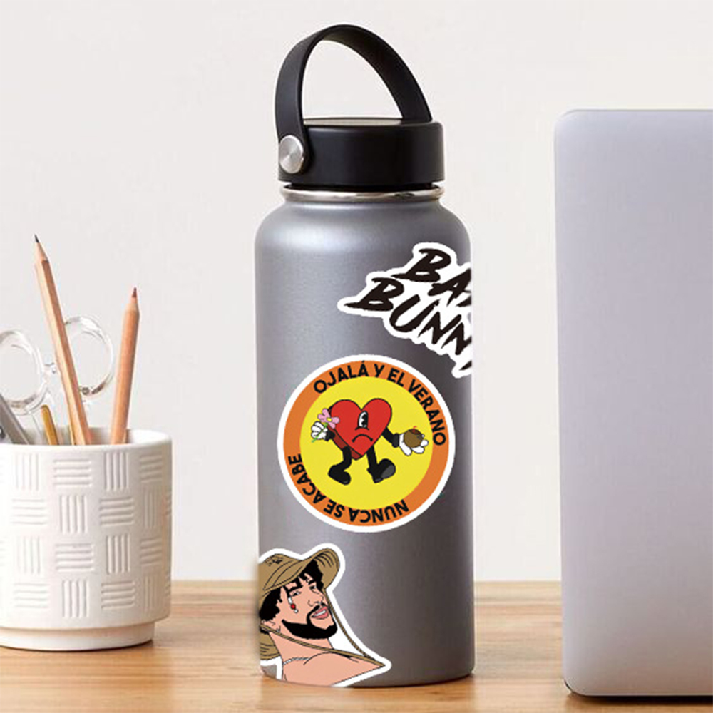 10/30/50 Chiếc Ca Sĩ Xấu Bunny Miếng Dán Hoạt Hình Graffiti Đề Can DIY Laptop Vali Tủ Lạnh Laptop Miếng Dán Kính Cường Lực thiếu Niên Quà Tặng Đồ Chơi