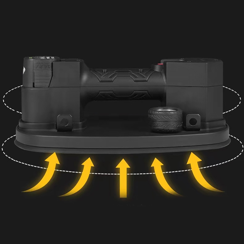 220kg 부하 전기 진공 흡입 컵 헤비 리프터 디스플레이 화강암 유리 타일 빨판 공기 펌프 리프팅 도구 (배터리 충전기 포함)