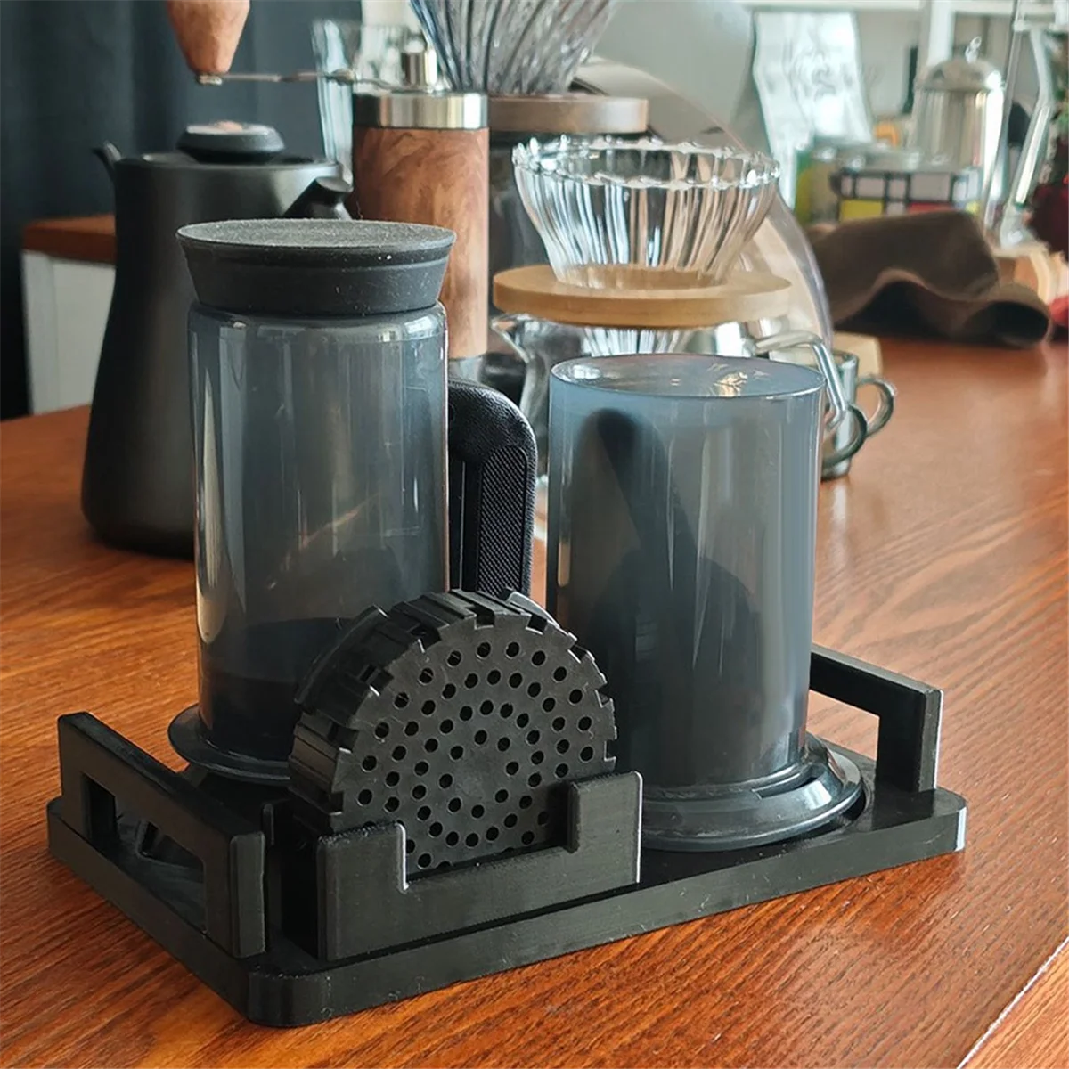 AA91 Стеллаж для хранения кофейной утвари для AeroPress Кофеварка Caddy Держатель фильтра для кофе