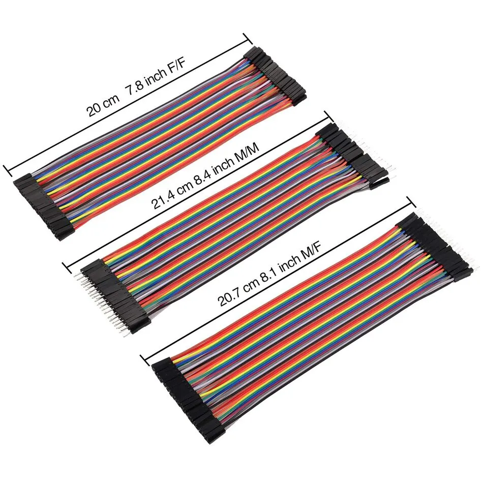 40pin 20cm Dupont Line männlich zu männlich weiblich zu männlich weiblich zu weiblich Jumper Dupont Draht kabel für Arduino DIY Kit
