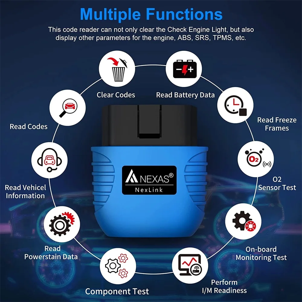 Nexas Bluetooth Obd2 Scanner Eobd Motorfiets Auto Diagnostische Tools Nexlink Obd 2 Scan Tool Code Lezer Voor Ios Android Windows
