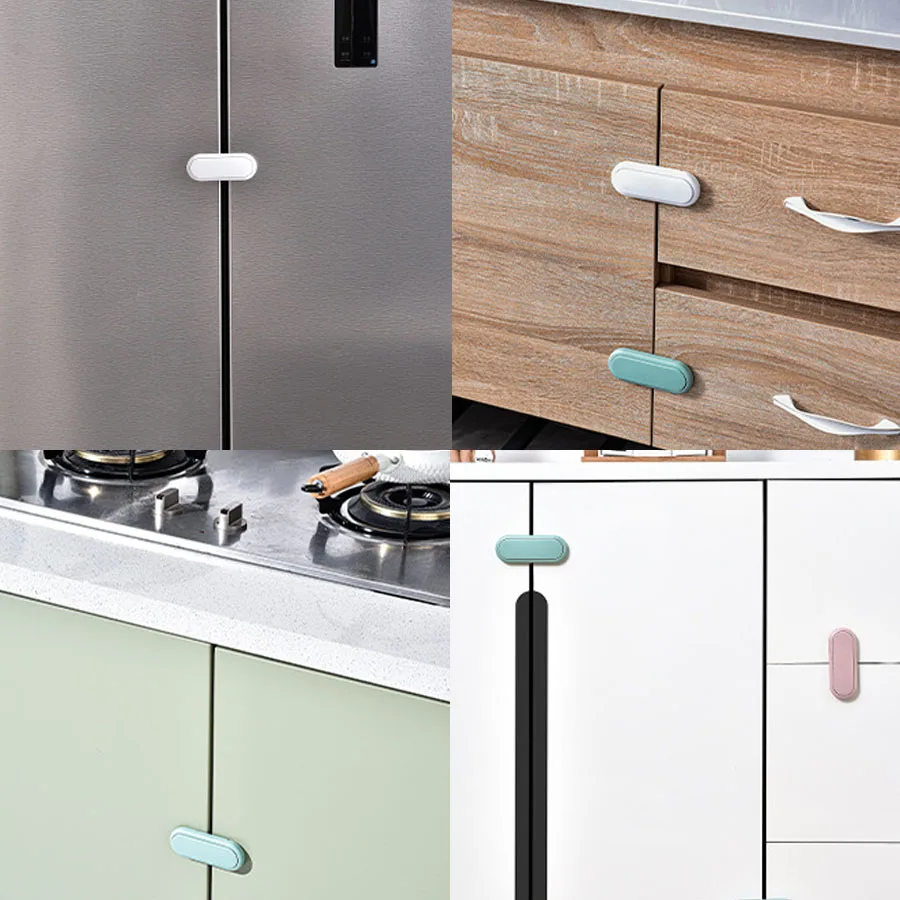 1 個チャイルド安全ロックベビー保護抗ピンチハンドキャビネットドアロック多機能パンチフリー引き出し冷蔵庫ロック