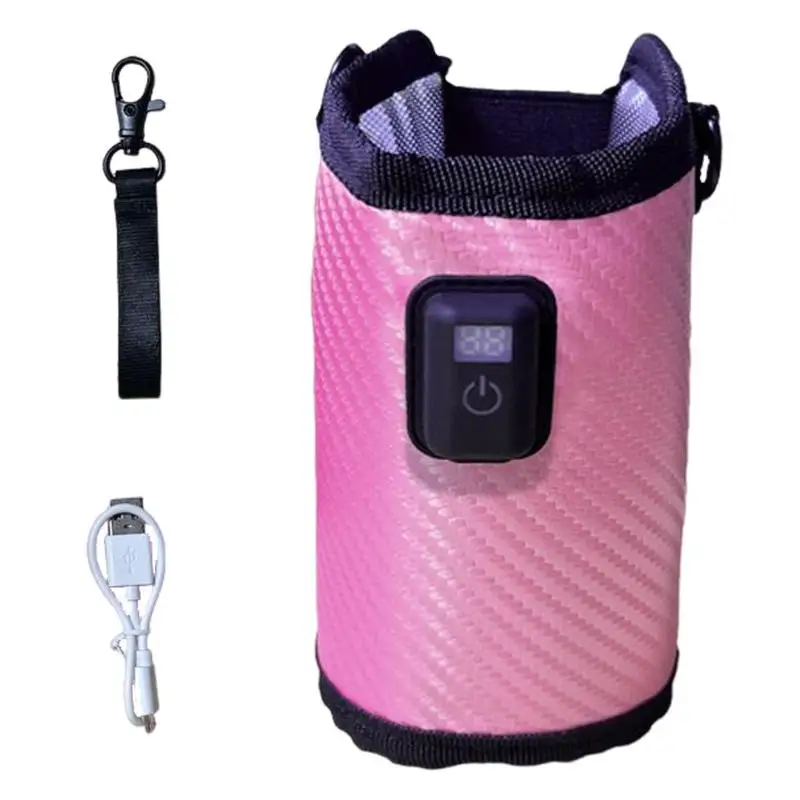 Calentador de botellas de leche materna, cubierta aislante portátil, envoltura calentada, calentador de leche, protector térmico de leche, funda calefactora ajustable