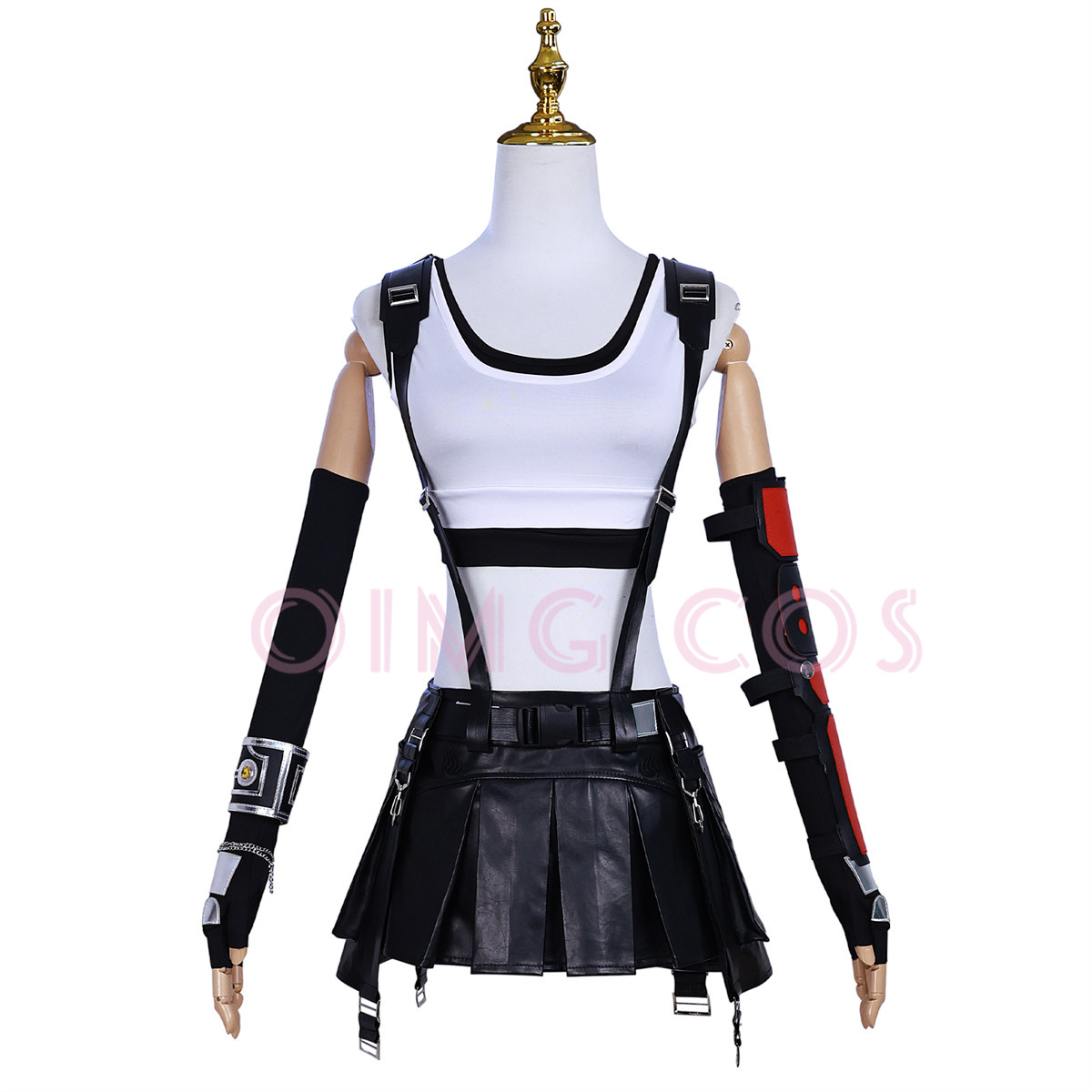 Disfraz de Tifa Lockhart, uniforme de carnaval, peluca, disfraces de Halloween de Anime, juego para mujer