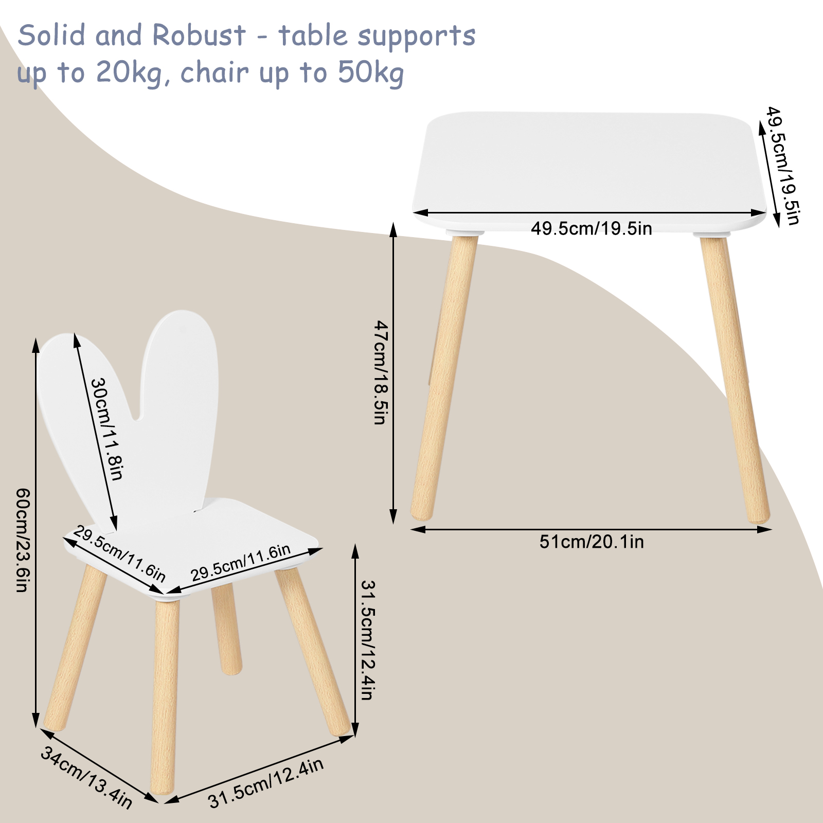 WOLTU 1 ensemble Table pour enfants avec 2 chaises ensemble de Table d'activité pour enfants pour apprendre à manger peinture lecture maternelle pépinière