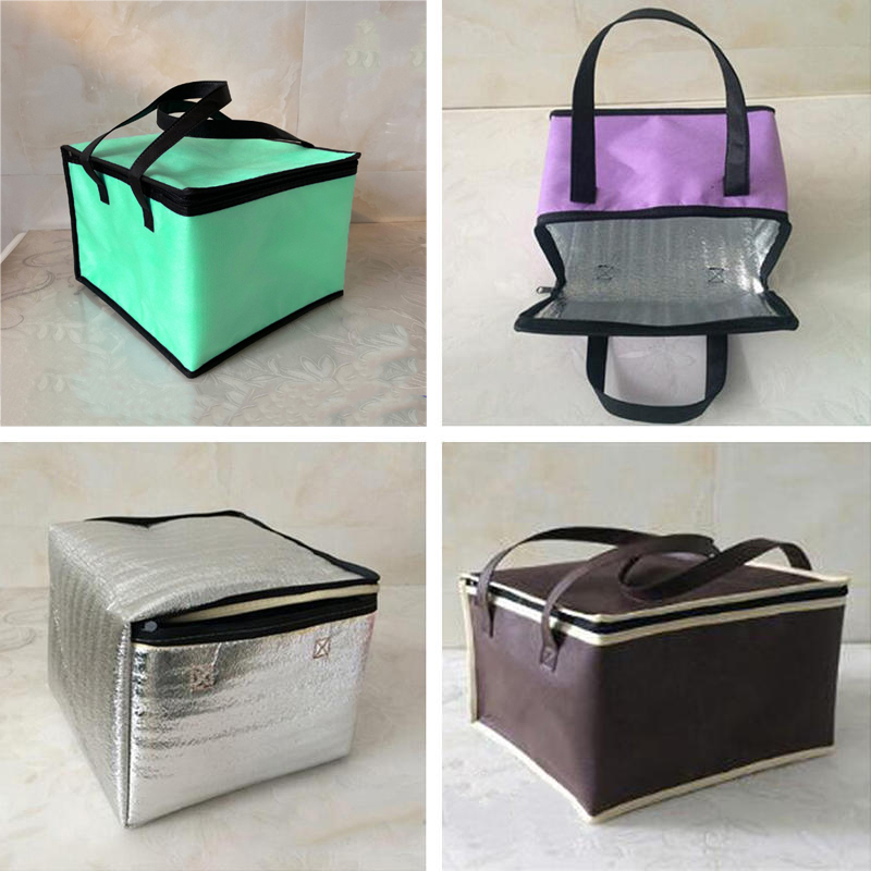 Grande pacchetto di isolamento termico non tessuto Borsa per il pranzo Borse per contenitori portatili da picnic Borse per alimenti isolate per il raffreddamento del ghiaccio fresco