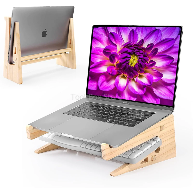 ไม้ขาตั้งแล็ปท็อปสําหรับ MacBook Pro ฐานที่ถอดออกได้ขาตั้งคอมพิวเตอร์ยืนสําหรับ 12-17 นิ้วโต๊ะคอมพิวเตอร์แล็ปท็อปผู้ถือแท็บเล็ต