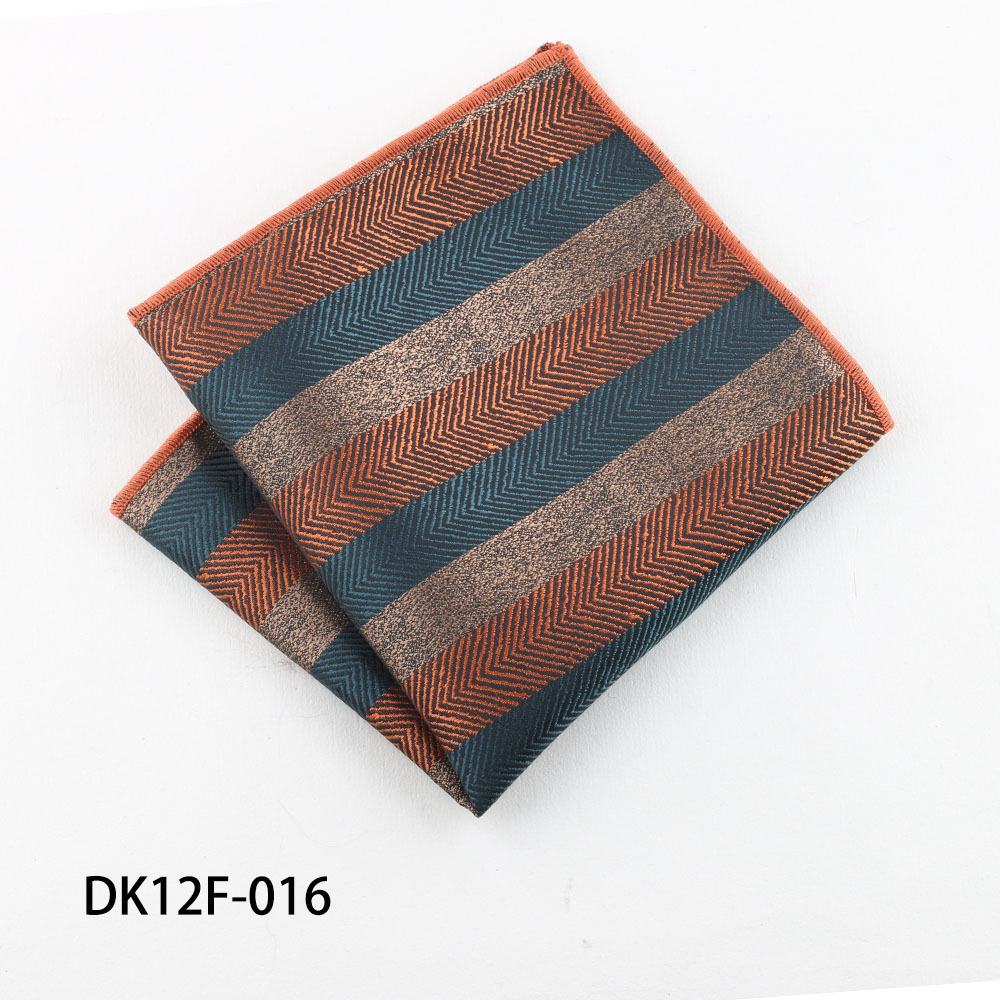 ผ้าเช็ดหน้าคลาสสิกใหม่23ซม. สำหรับผู้ชายกระเป๋าลายทางโพลีเอสเตอร์แฟชั่นผ้าพันคอสี่เหลี่ยมจัตุรัสผ้าเช็ดหน้าสีชมพูสีน้ำตาล