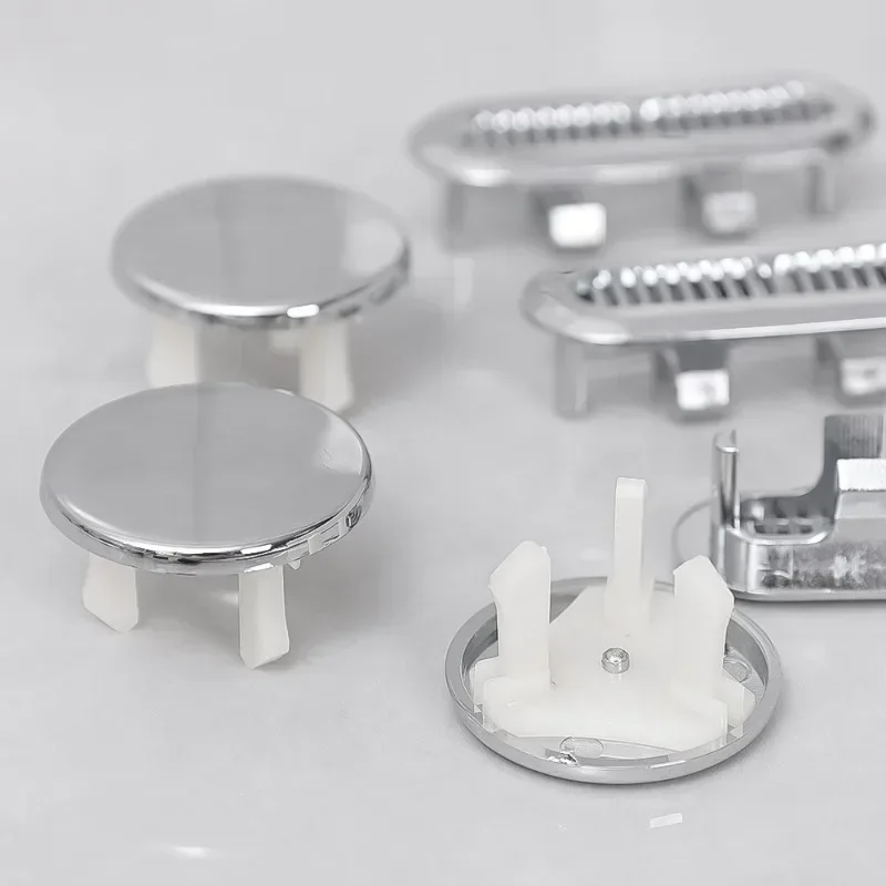 1/4PCS Plastic Bathroom Kitchen Basin Sink Overflow Cover Ring Insert Replacement Chrome Hole Round Drain Caps Basin Accessories