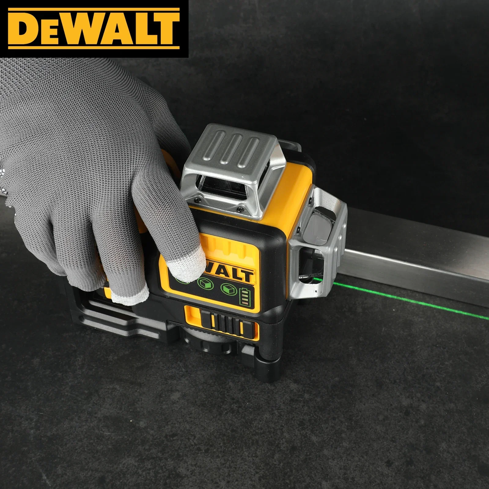 Dewalt DW089LG 3 lados * 360 grados láser lineal vertical horizontal 12V batería de litio herramienta de medición de nivel verde al aire libre
