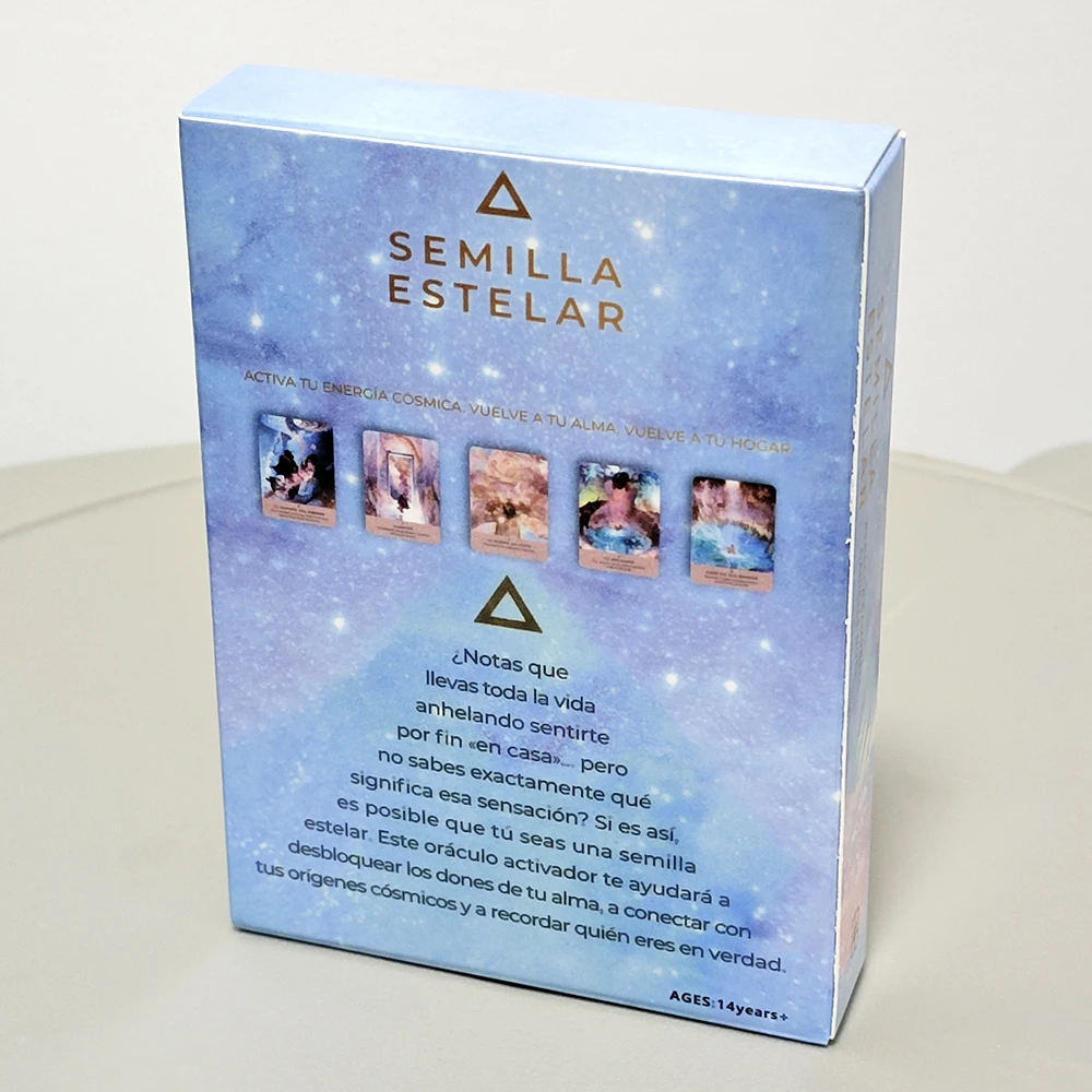 Starseed Oracle Deck, spanische Sprache, 10,4 x 7,3 cm, 53 Stück Oracle-Karten