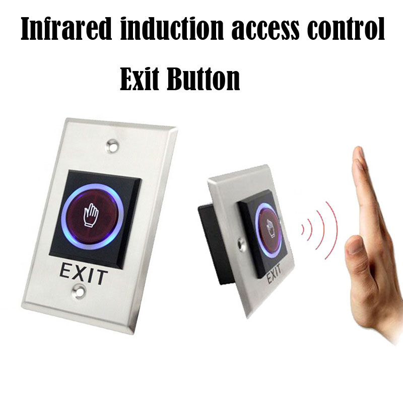 Botón de acceso DC12V, interruptor de salida de puerta, sin liberación táctil, abridor de puerta, sistema de Control de acceso de puerta, entrada táctil abierta