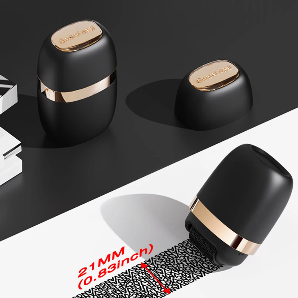 ID-Schutz, Tintenroller, breiter Identitätsdiebstahlschutz, vertraulicher Roller, Signaturstempel für Datenschutz, 21 mm Schriftrite