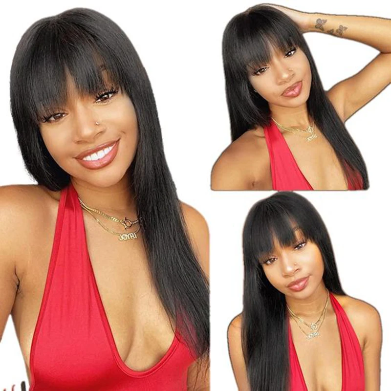38 polegada peruca dianteira do laço reto com franja perucas de cabelo humano 360 hd peruca frontal do laço completo com bang à venda folga barato