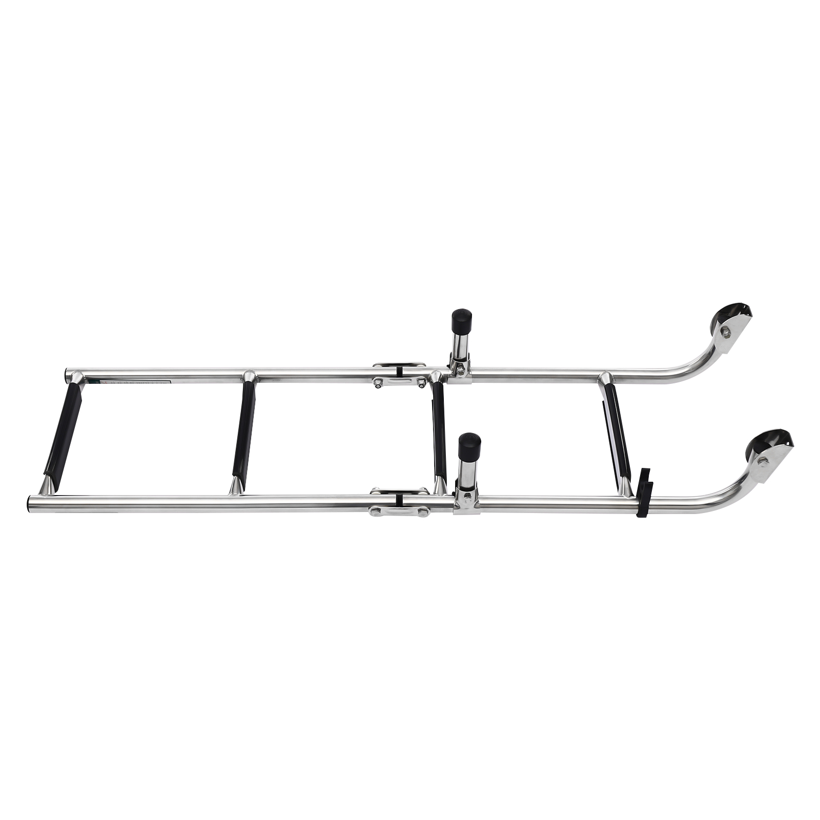 Marine-Klappleiter, 4-stufige Edelstahlleiter, rutschfeste Schwimmbadleiter, für Boot, Yacht, Bilgen/Seitengitter, 300 Pfund