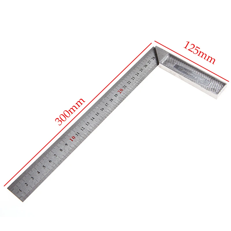 Portable 1Pc 30cm Stainless Steel Right Measuring Angle Square Ruler New
