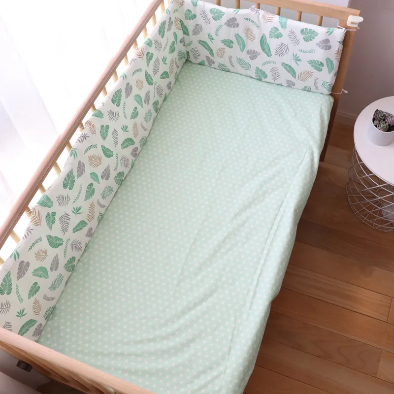 Baby Bed Bumper In The Crib Thick Soft Cot Protection Detachable Cradle Protector Children Room Decoration Allow Custom Size