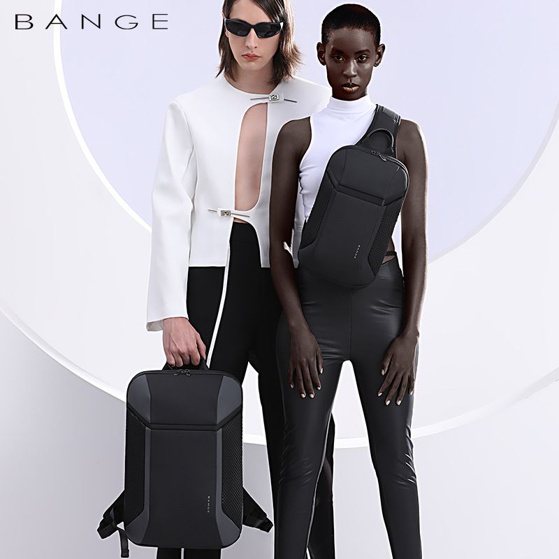 Bange-男性用多機能オックスフォードクロスボディバッグ,盗難防止ショルダーストラップ,チェストパック,USB充電器,短いトラベルバッグ
