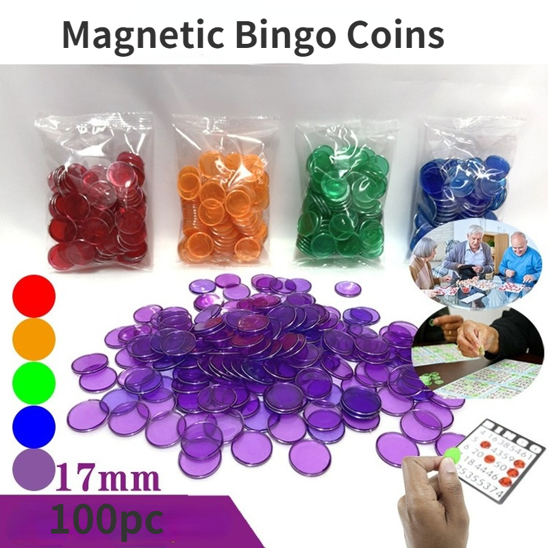 100 шт. новая внешняя торговля 17 мм магнитный пластиковый прозрачный цветной чип железное кольцо игровые валюты магнитные аксессуары для игры в бинго