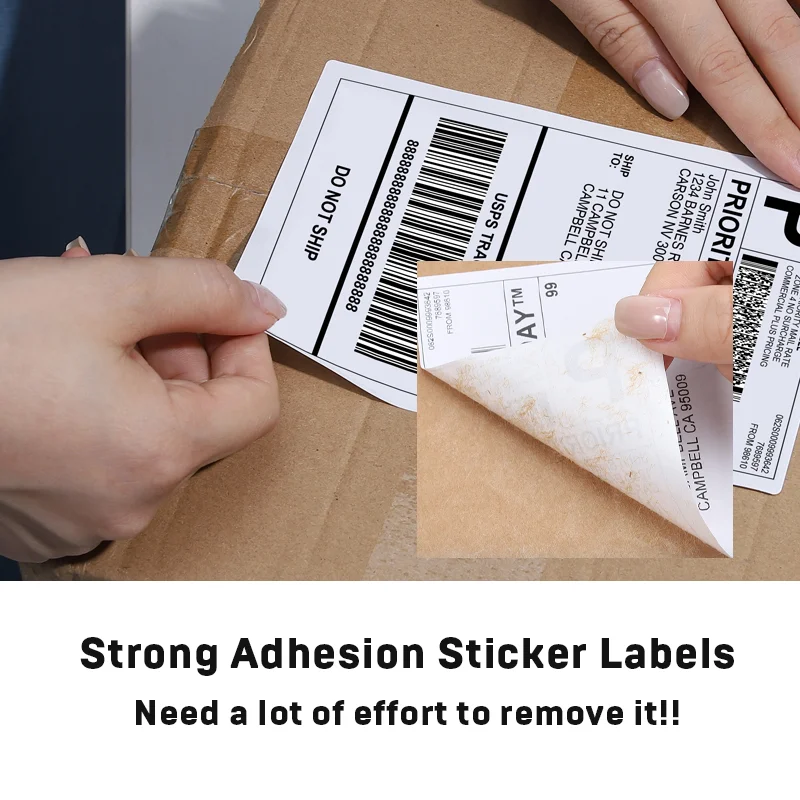 4x6 Inch Direct Thermal Labels 500 Labels Per stacked -Strong Adhesive Labels Resistant to Water & Grease For shipping label
