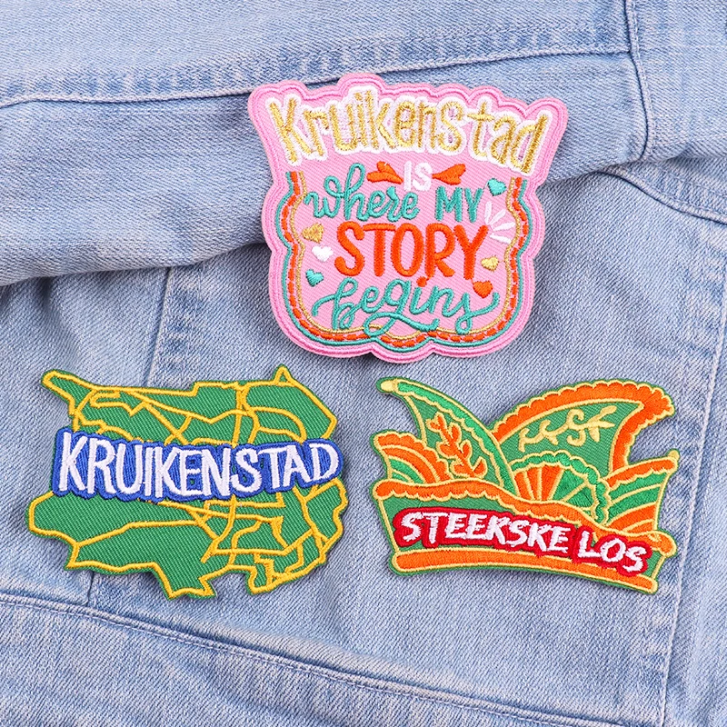 Netherland Kruikenstad Emblem Embroidery Patch Netherland Carnival Embroidered Patches For Clothes Iron On Patches For Clothing