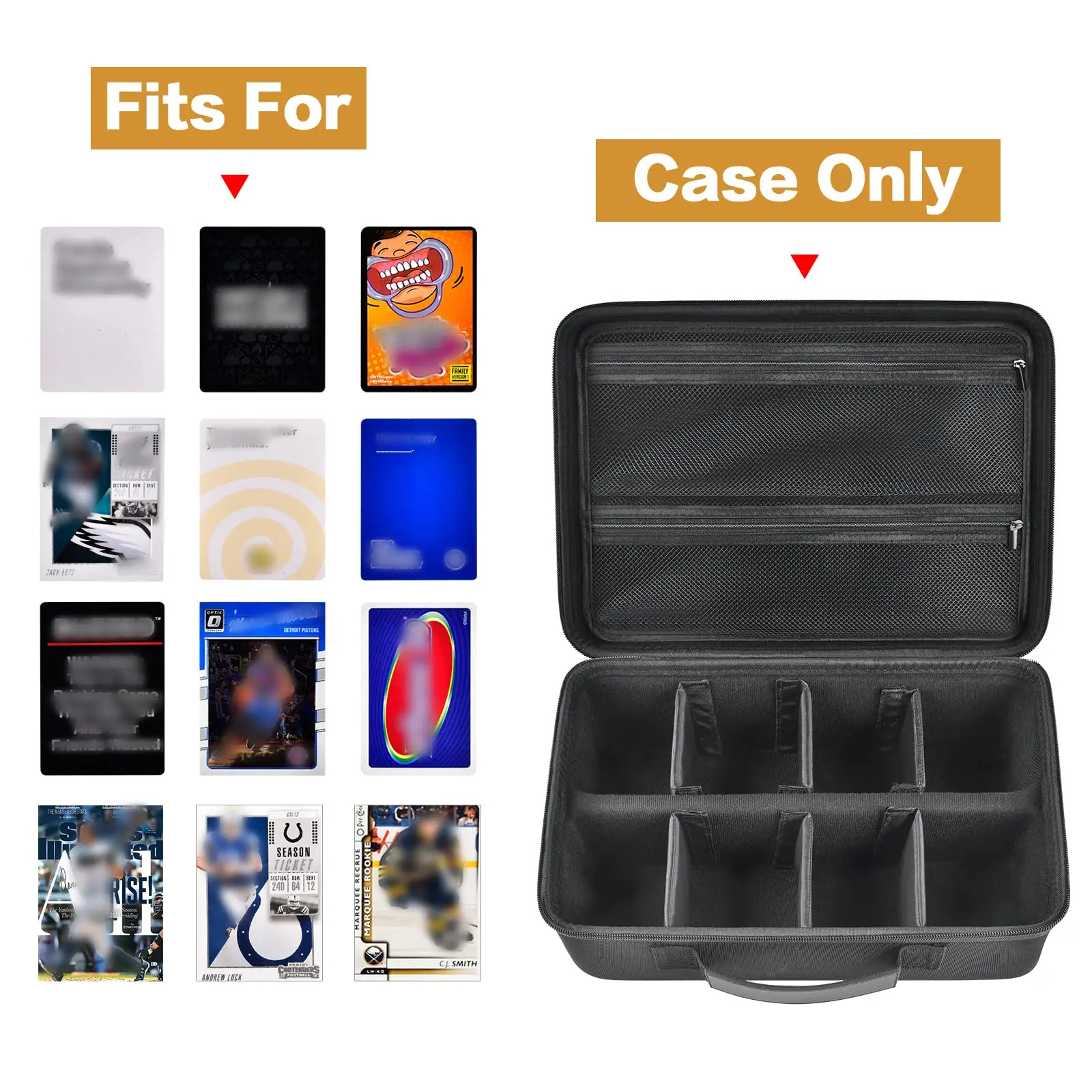 Trading Card Case Storage Box Deck Boxes for 2700+ Standard Card Games. Travel Organizer Holder Compatible with TCG