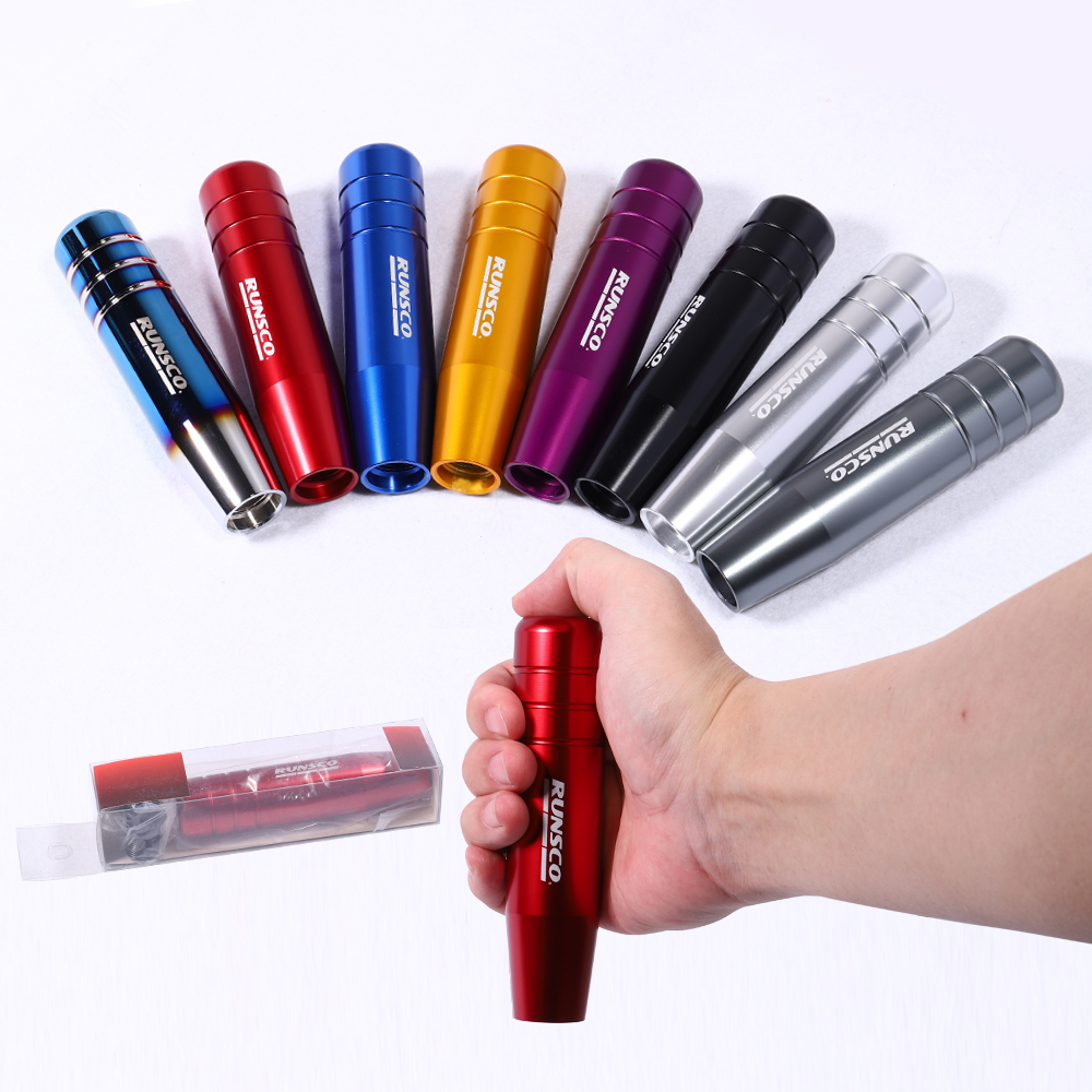 車ユニバーサルギアシフトノブ MT ギアスティックレバーシフターノブハンドルカラーレッドブラックゴールドブルーパープルアルミ 13 センチメートル