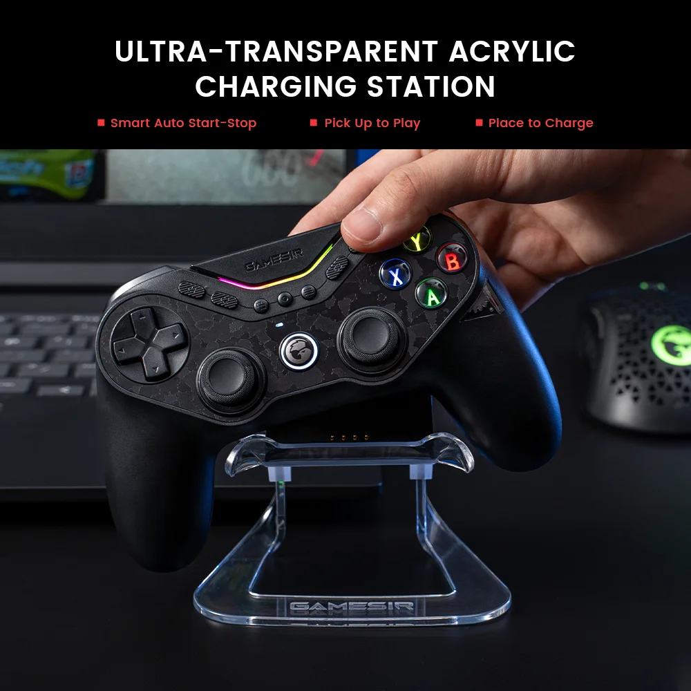 Контроллер GameSir Tarantula Pro Switch, беспроводной геймпад с 9 отделениями кнопками, 6-осевым гироскопом, триггерами с эффектом Холла и NFC