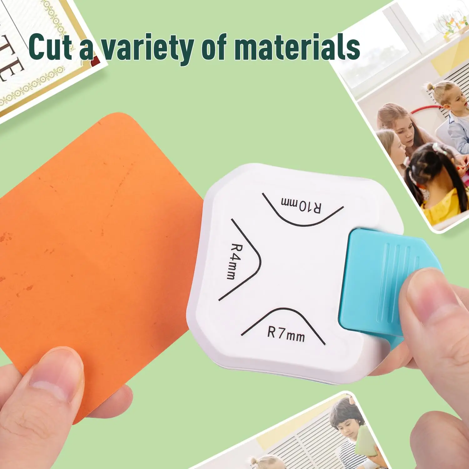 Three-in-One Paper Corner Rounder Punch Trimmer Cutter for DIY Making Card Craft Scrapbook Wrapping Paper Cutter Corner Puncher
