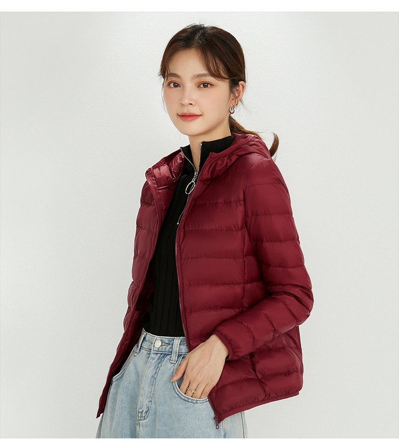 ผู้หญิงฤดูหนาว Hooded PUFFER แจ็คเก็ต ULTRA LIGHT Down JACKET WARM Coat Parka หญิงแบบพกพา Outwear Windbreaker เสื้อแจ็คเก็ต Quilted