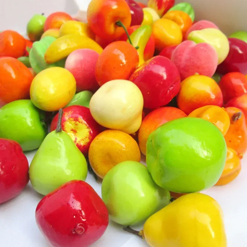 10/20/30 pçs mini simulação espuma frutas e legumes para simulação das crianças jogar brinquedo artificial cozinha brinquedos kits de casa de bonecas