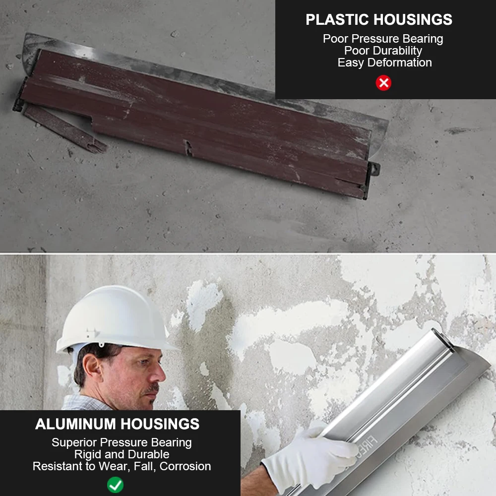 60/80 ซม.Drywall Smoothing Spatula Skimming ใบมีดยืดหยุ่น Knockdown Spatula อลูมิเนียมอัดมีด DIY Wall เครื่องมือ
