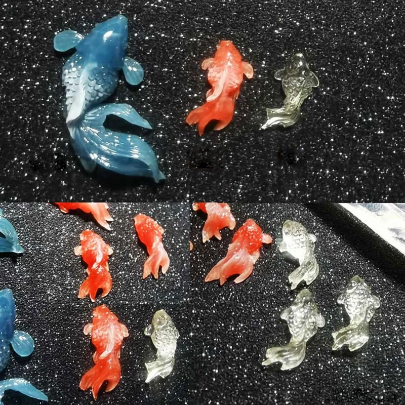 Goldfishオーナメントネックレスミラーシリコンモールドミニカープエポキシ樹脂金型DIYクラフトイヤリングペンダントジュエリー作りツール