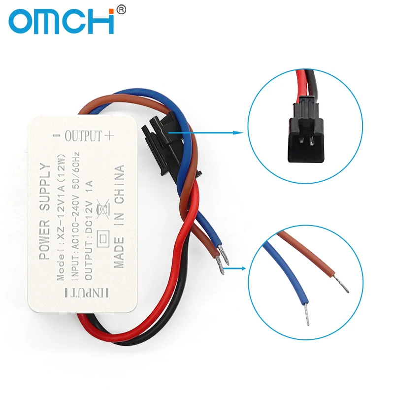 OMCH Isolated LED Driver Power Supply5W 12W 24W 5V 9V 12V 24V Adjustable Constant Voltage Current 0.5A 1A Lighting Transformer