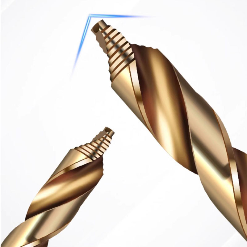 Broca helicoidal escalonada de cobalto, taladro de vástago recto de acero de alta velocidad M35 (3-13 mm) para metal, acero inoxidable y hierro