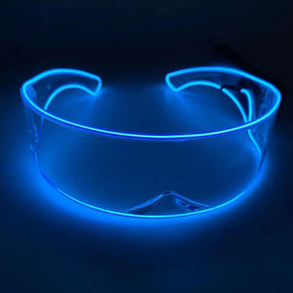 LED Light Up Óculos Rave para o Natal e Halloween, Luminous Visor Party