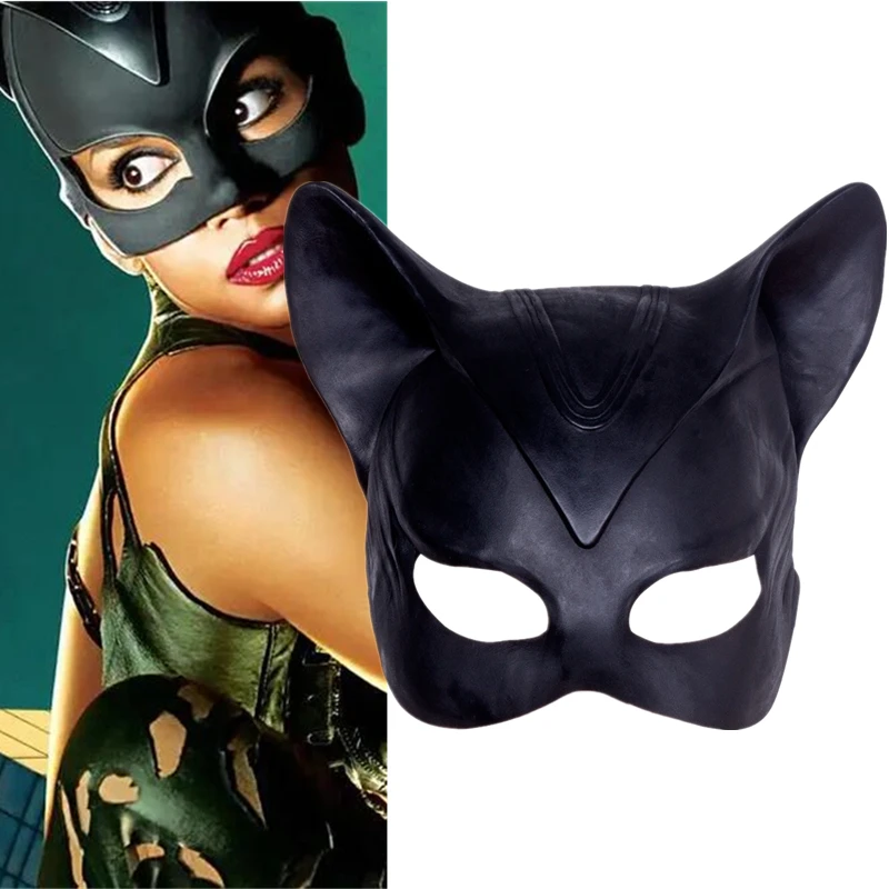 Gợi Cảm Mèo Người Phụ Nữ Selina Kyle Mặt Nạ Cao Su Bộ Phim Siêu Anh Hùng Trang Phục Hóa Trang Halloween Khẩu Trang
