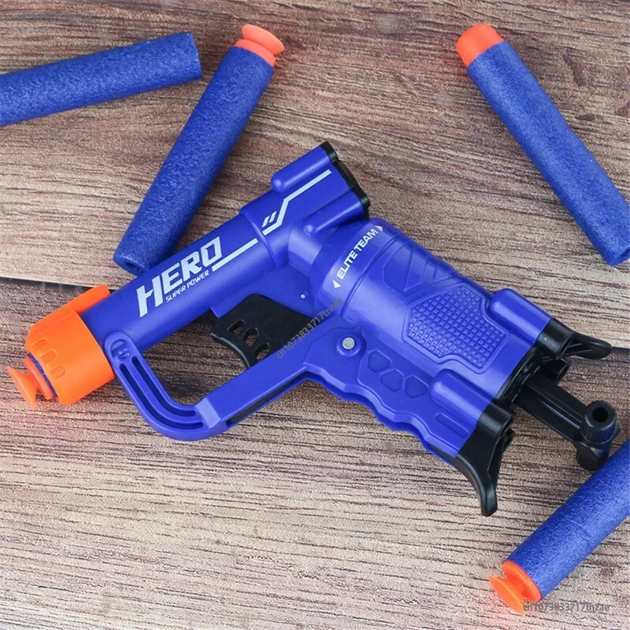 2024 ใหม่ล่าสุด Mini Bullet Gun คู่มือการใช้งานชุดสําหรับ Nerf กระสุนของเล่นปืนพกเด็ก Dart Ball ปืนของเล่นคริสต์มาสของขวัญ