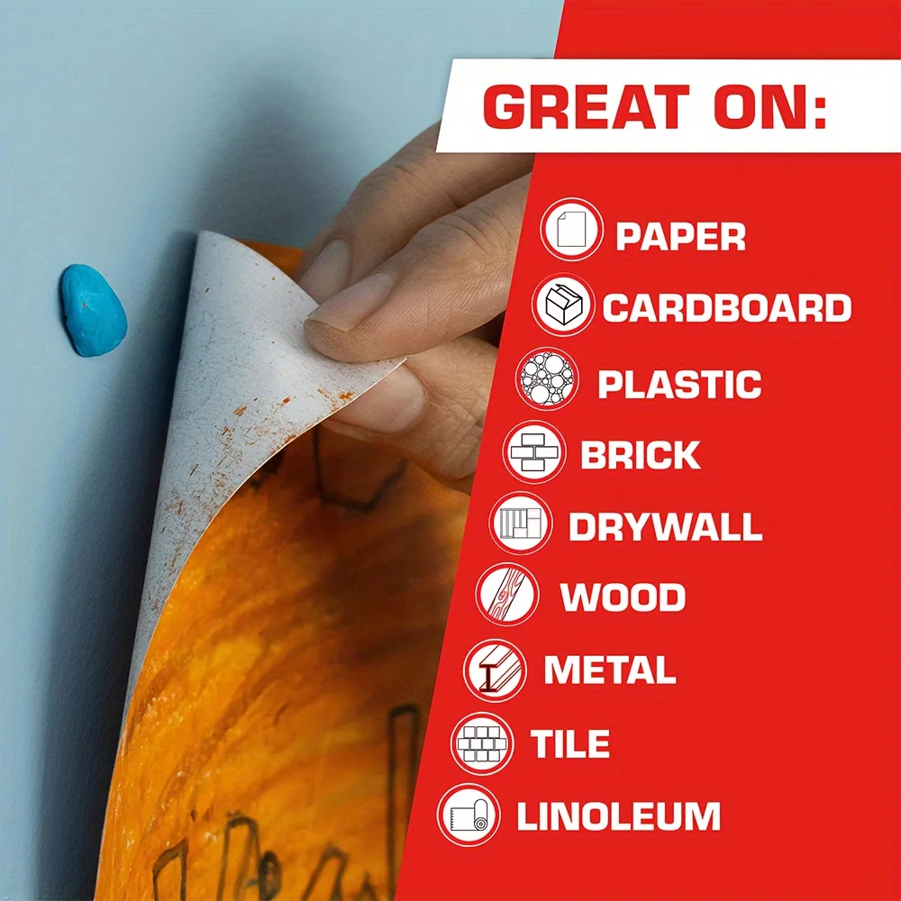 50/75g Reusable Adhesive Putty Sticky Tack Non-Toxic Removable Wall Safe Tack Putty Tabs Tack for Poster Photo Frames Decor