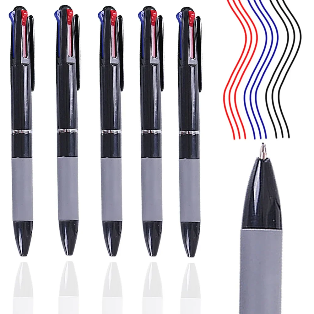 3 in 1 Rosso/Nero/Blu Inchiostro Colore 0.7mm Studente Penne a sfera Punto a sfera Scrittura di cancelleria Materiale scolastico fine Matite Ufficio