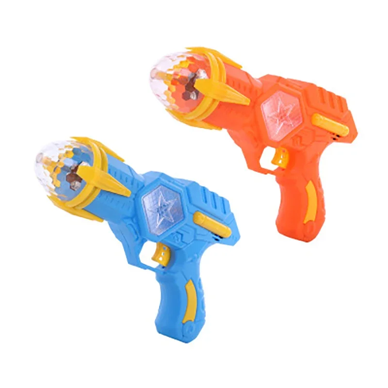 Large Outdoor Kids Electric Toy Gun Shiny Projection Cool String Lighting Rotating Dynamic Music Boy Interactive Holiday Gifts