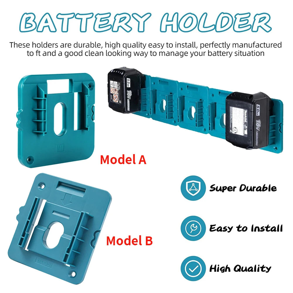 5PCS Batterij Houder voor Makita 18V Li-Ion Batterij Gereedschap Machine Houder Opbergrek Muurbevestiging voor BL1860 BL1850 (geen Batterij)