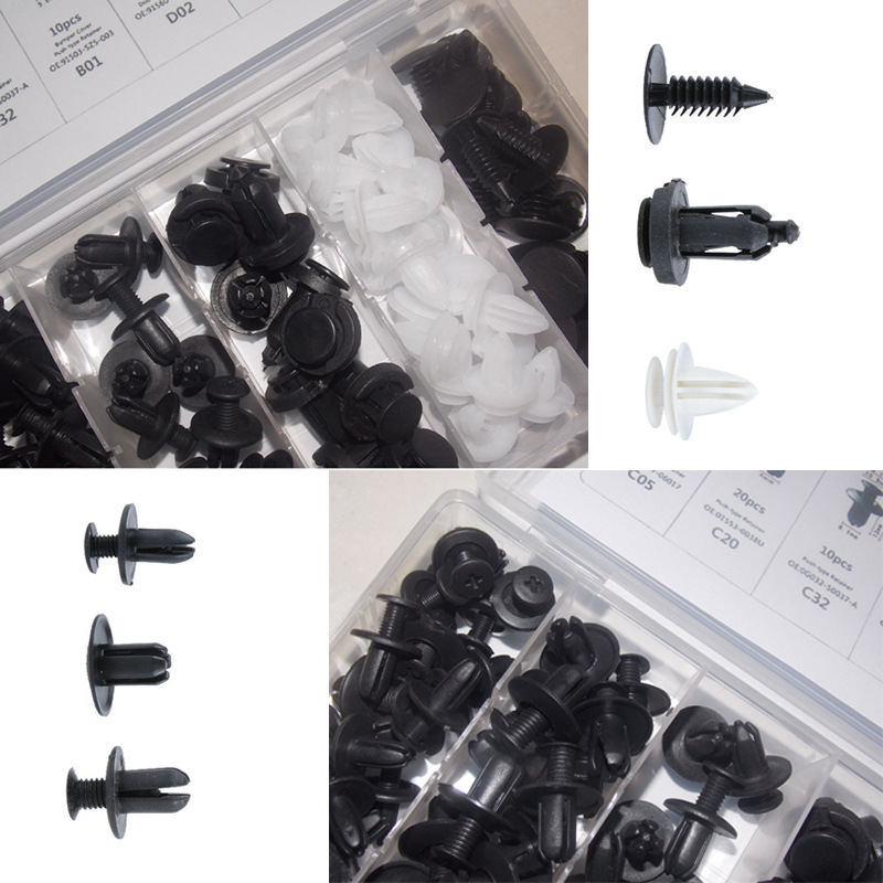 100 stücke Auto Fastener Clip Auto Kotflügel Push Retainer Pin Niet Stoßstange für Tür Trim Panel Retainer, Tasche Paket auto Clips