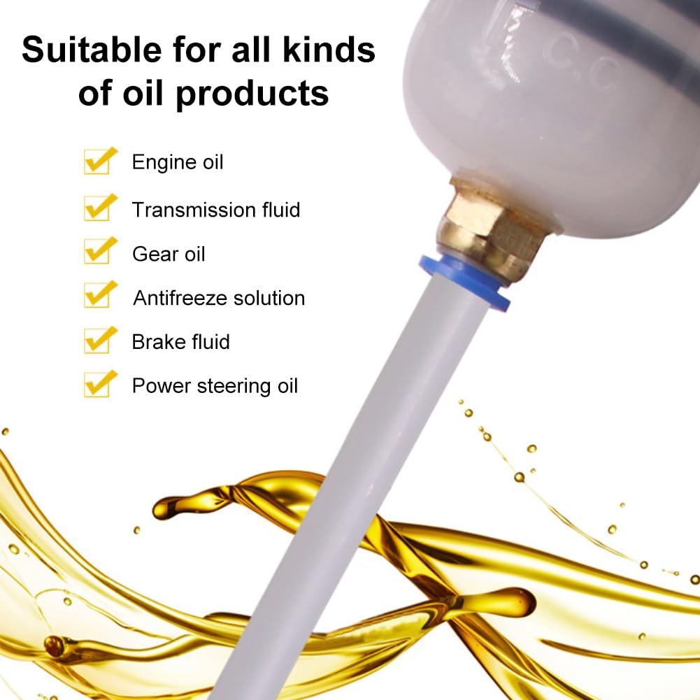 自動車用流体抽出器ポンプ ホース付きオイル交換シリンジ 手動燃料吸引およびフィラー 流体オイル交換エバキュエーター 500cc